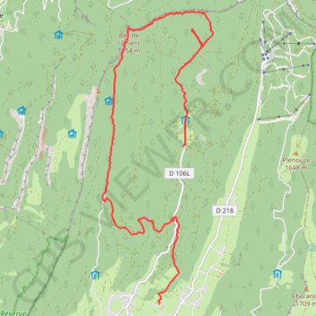 Les Crêtes Nord du Vercors GPS track, route, trail