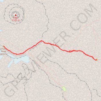 Montée Finale Kilimanjaro GPS track, route, trail