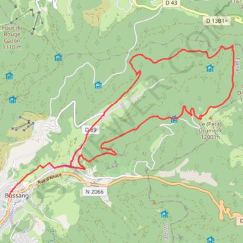 La Chaume du Drumont - Bussang GPS track, route, trail