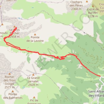 Col de la Lavoire (Belledonne) GPS track, route, trail