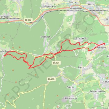 Chercheurs d'Or autour de Rosheim GPS track, route, trail