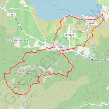 Montagne de Liausson et ses Grottes GPS track, route, trail