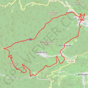 Rando Andlau GPS track, route, trail