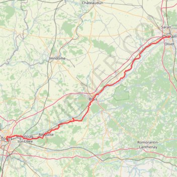 Orléans - Tours GPS track, route, trail