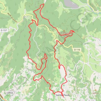 Ste Paule 24Km GPS track, route, trail