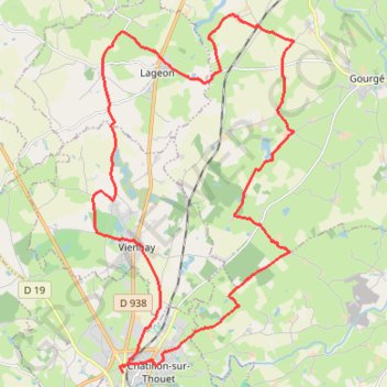 Autour de Parthenay - Châtillon-sur-Thouet GPS track, route, trail