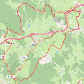 Massif des Bois Noirs - Cervières GPS track, route, trail