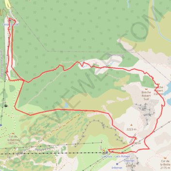 Croix de Chamrousse par les Pourettes GPS track, route, trail