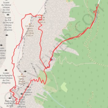 Tour de soeur Sophie (Vercors) GPS track, route, trail