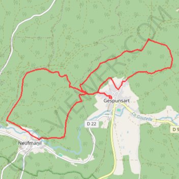De Gesponsart à Neufmanil GPS track, route, trail
