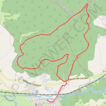 Chemins du Cœur des Vosges - Le rocher de l'Ermitage GPS track, route, trail