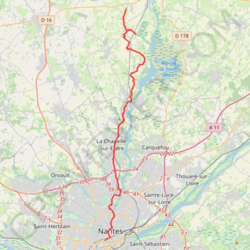 Nort-sur-Erdre / Nantes GPS track, route, trail