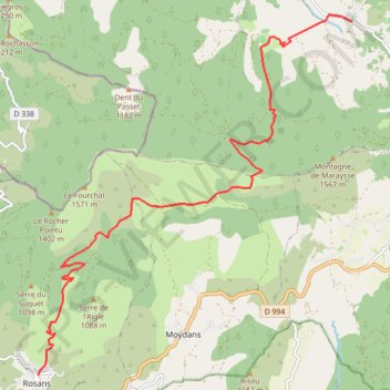 Montmorin - Rosans GPS track, route, trail