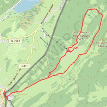 Le Noirmont - Les Rousses GPS track, route, trail