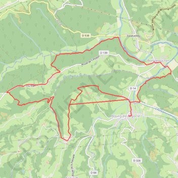 Sur_les_pas_des_pelerins_17kms600_et_600m_d+on_parcours GPS track, route, trail