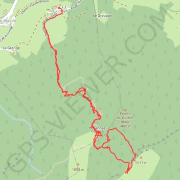 Le Chalet d'Outannaz et ses crêtes GPS track, route, trail