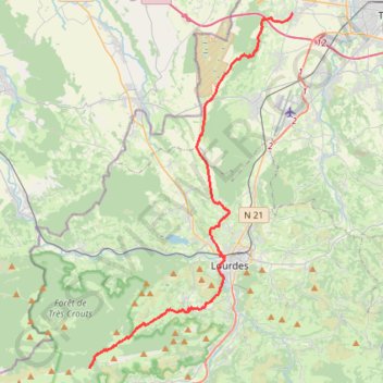 GR101 - Le Chemin de l'Ouest de Bigorre GPS track, route, trail