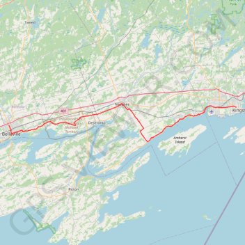 Belleville - Kingston GPS track, route, trail