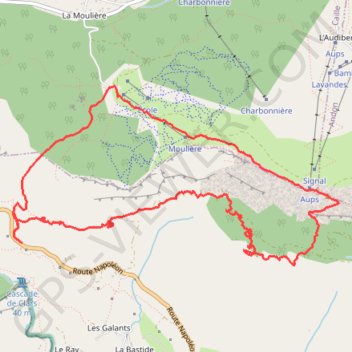 Audibergue GPS track, route, trail