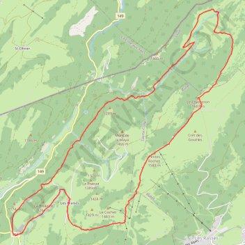 Le Chasseron par le Col des Etroits GPS track, route, trail