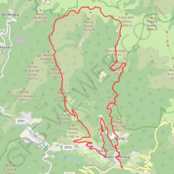 Rocca Mea, Molini di Triora GPS track, route, trail