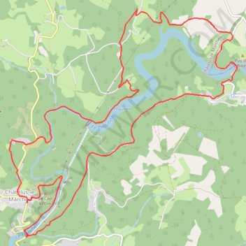 Les gorges du Thaurion GPS track, route, trail
