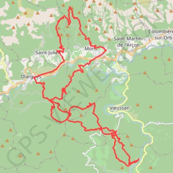 Ceps - Naudech - Bardou GPS track, route, trail