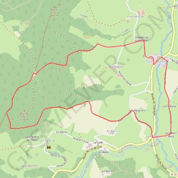 Circuit du Bois du Thym - Saint-Mamert GPS track, route, trail