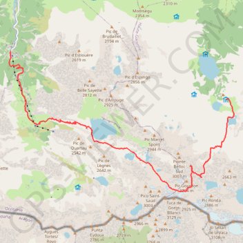 Pic des Spijeoles GPS track, route, trail