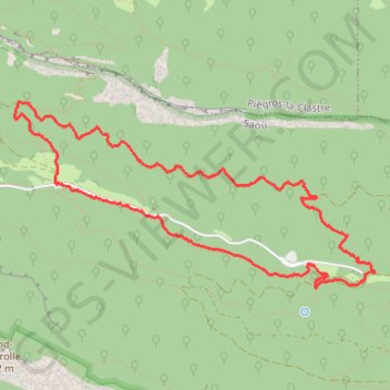 Forêt de SAOU sur les pas des muletiers GPS track, route, trail