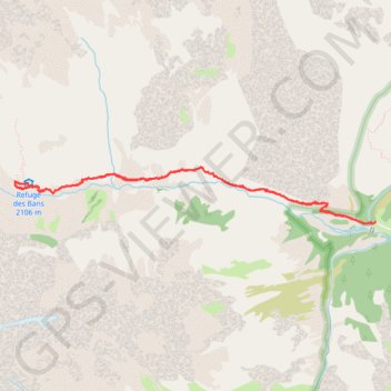 Vallouise - Pelvoux, refuge des Bancs GPS track, route, trail