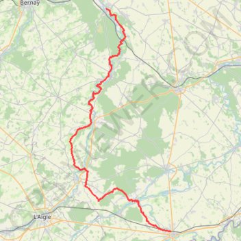 Beaumont-le-Roger - Verneuil-sur-Avre GPS track, route, trail