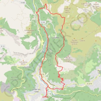 Descente de bramafan GPS track, route, trail
