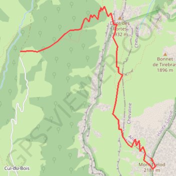 Mont Trelod GPS track, route, trail