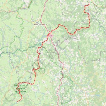 Saint georges d'aurac - Saint chély d'Aubrac GPS track, route, trail