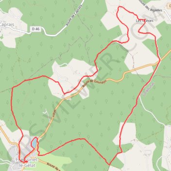 Frayssinet le Gélat GPS track, route, trail
