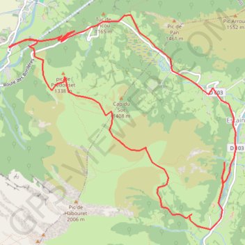 Tour du Val d'Azun GPS track, route, trail