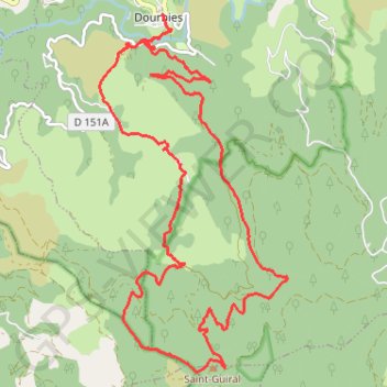 Saint-Guiral - Dourbies GPS track, route, trail