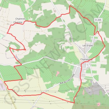 Chaintre Champigny GPS track, route, trail