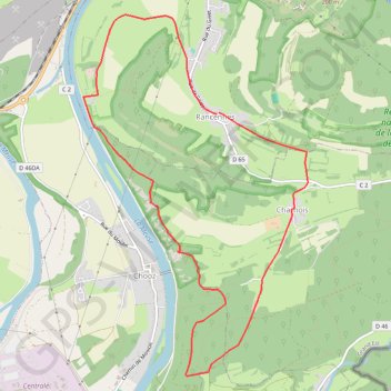 De Rancennes à Charnois par les Rochers du Petit Chooz GPS track, route, trail