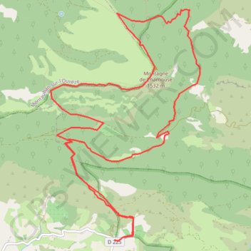 Montagne de Chamouse versant EST GPS track, route, trail