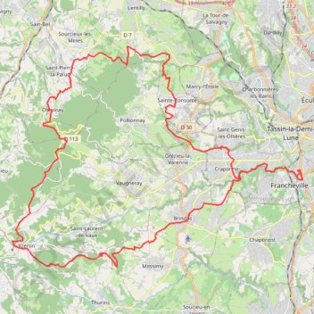 Raid Monts du Lyonnais - Francheville GPS track, route, trail