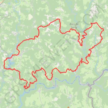 Entre Dordogne et Corrèze GPS track, route, trail