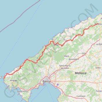Majorque - Serra de Tramuntana GPS track, route, trail