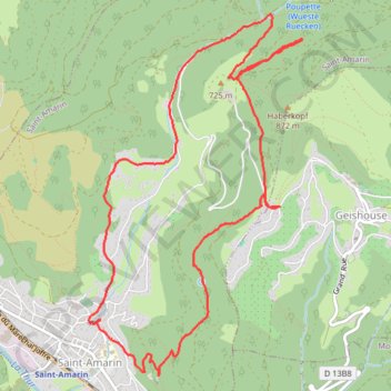Les hauts de Saint Amarin GPS track, route, trail