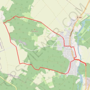 Moigny-sur-École GPS track, route, trail