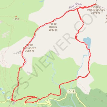 Pic des Trois Seigneurs GPS track, route, trail