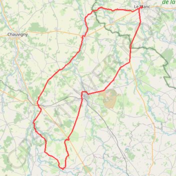 Itinéraire de Adriers via Le Blanc Adriers GPS track, route, trail