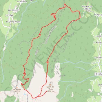 Col du Frêt, (Dent de l'Ours) GPS track, route, trail