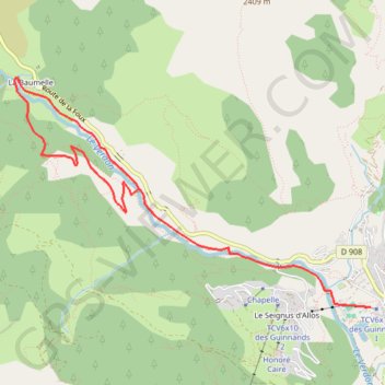 Prémin long GPS track, route, trail